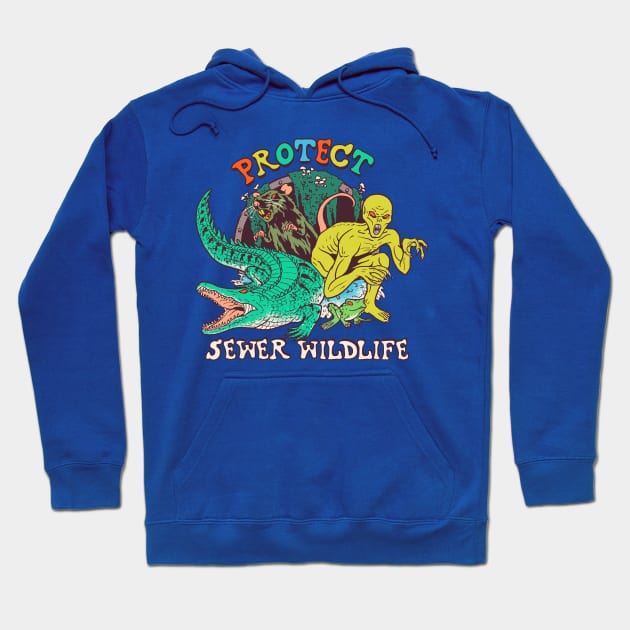 Protect Sewer Wildlife Hoodie by Hillary White Rabbit